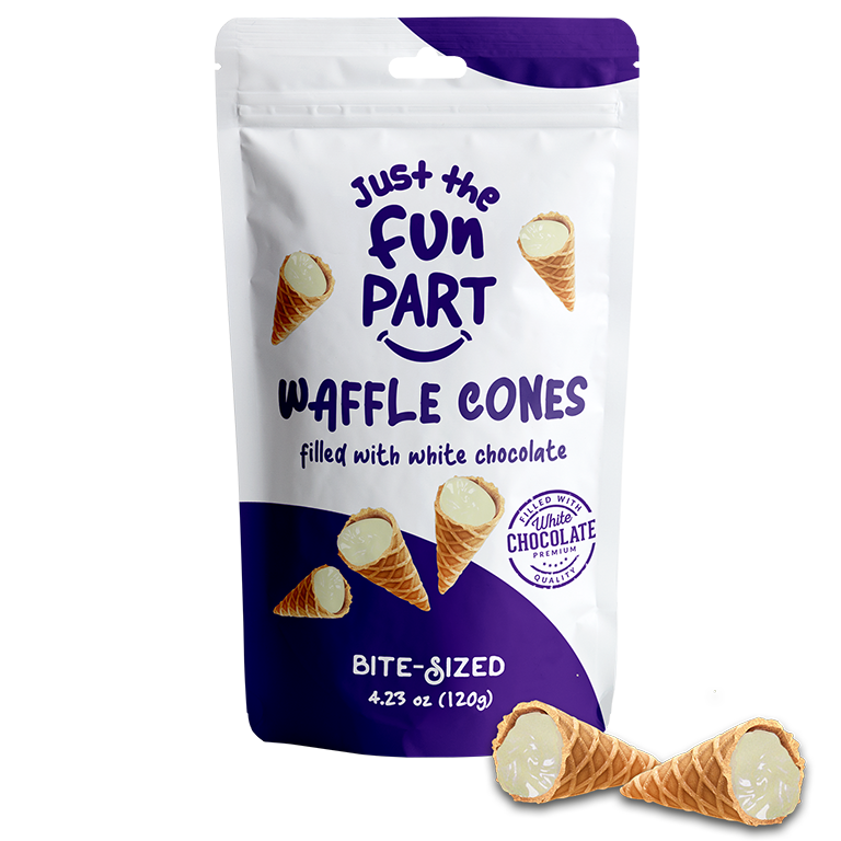Just the Fun Part | White Chocolate Waffle Cones