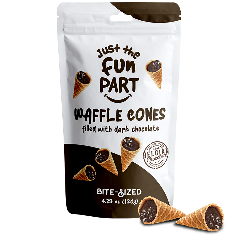 Just the Fun Part | Dark Chocolate Waffle Cones
